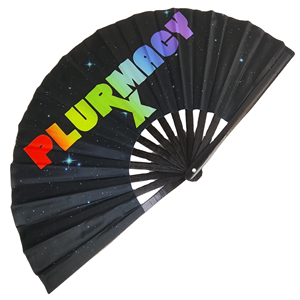 Abanico de mano grande de bambú con impresión personalizada, plegable, para fiestas, con diseño icónico, tipo Shade Bye, estilo chino - Product Image 1