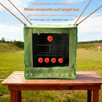 Cible de tir intérieure en métal avec billes recyclables et toile épaissie pour la chasse au lance-pierre et l'entraînement