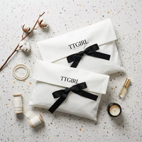 Sac de rangement en organza de coton blanc recyclable pour foulards et sacs à main, avec logo personnalisé imprimé, en mousseline de coton, sac cadeau à rabat anti-poussière