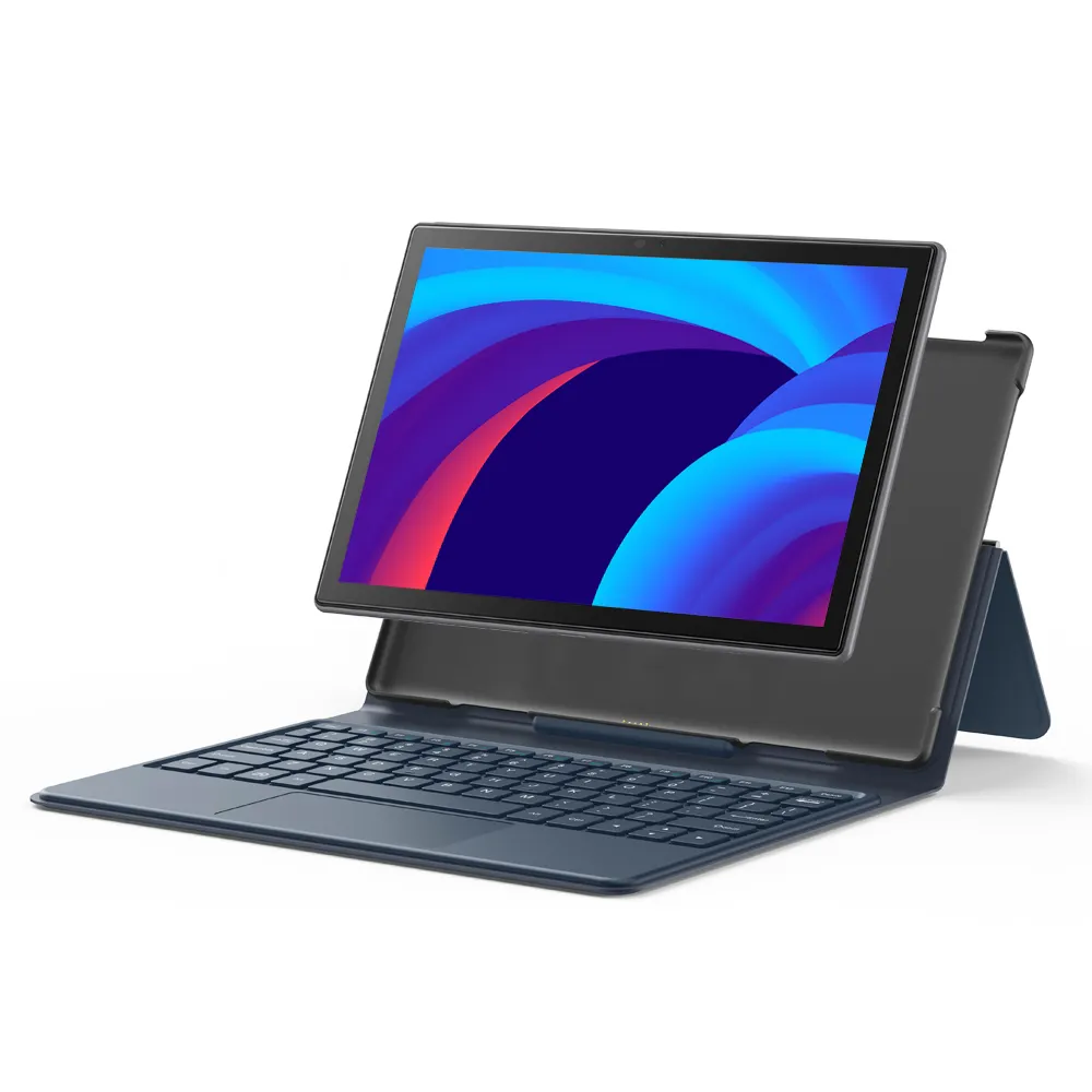 Tablette Pc 2 en 1 10.1 pouces écran 1280 x 800Ips Sc9863 Octa Core DDR4 tablette Pc avec clavier amovible 5G Wifi double Sim tablette