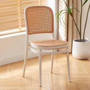 Cheap Rattan Woven Mesh Outdoor Plastic <strong>Chair</strong> for Wedding Nordic Home <strong>Stacking</strong> <strong>Dining</strong> <strong>Chair</strong> Modern Leisure <strong>Chairs</strong> for Cafe - Product Image 4