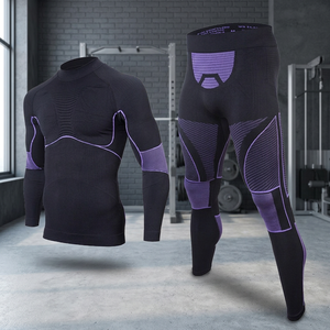 MAQVOB - Conjunto Deportivo de Invierno Personalizado de Alta Calidad, 100% Poliéster, Antibacteriano, Ajustado, Unisex, de 2 Piezas, Traje de Compresión - Product Image 3