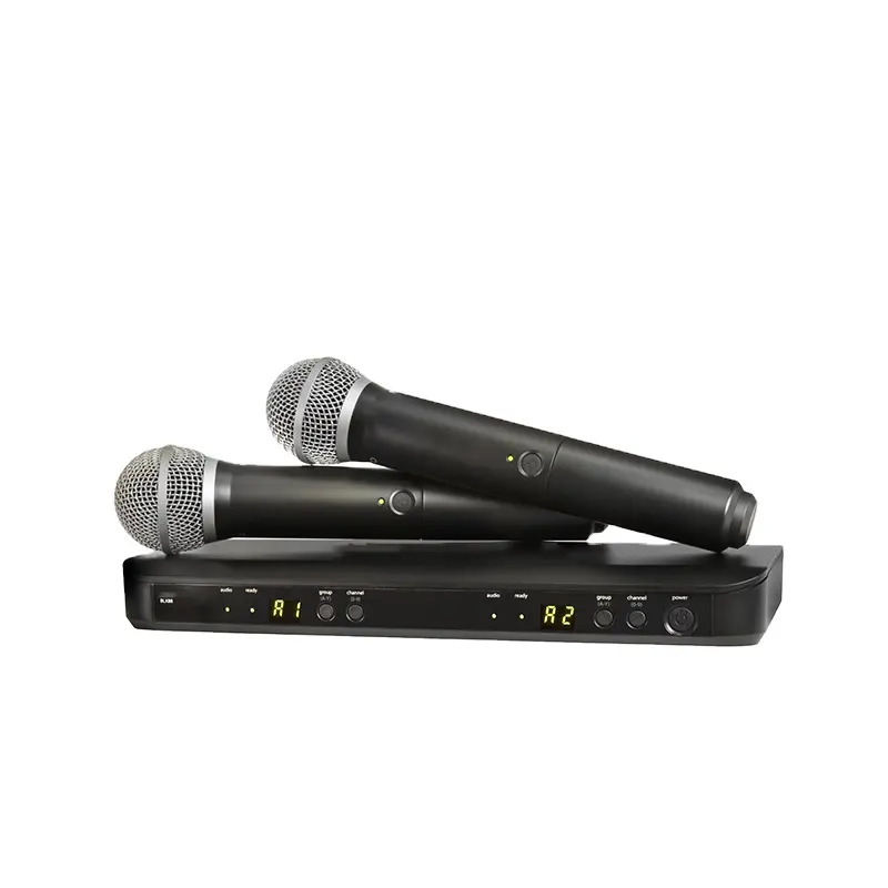 BLX288/PG58 2 channel wireless microphone with BLX88 receiver and PG58 handheld microphone for Karaoke Stage Performance