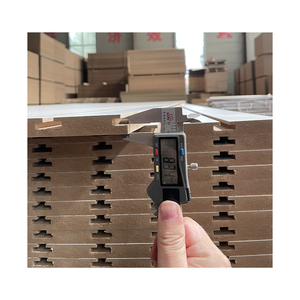 ألواح جدارية من ألواح MDF مغلفة بسعر منخفض بنمط 15/18 ، أرفف جدارية/أرفف سوبر ماركت بفتحة خشبية بسيطة - Product Image 6