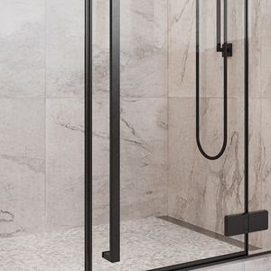 SeaWin Black Luxury <strong>Shower</strong> Cabin Tempered Glass <strong>Bathroom</strong> Door Corner Square Walk in <strong>Shower</strong> Enclosure - Product Image 4