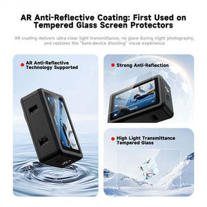 Film de protection en verre trempé OEM personnalisé HD transparent 2.5D 9H antistatique et antichoc pour écran et objectif de caméra DJI Osmo Action 1-6 - Product Image 4