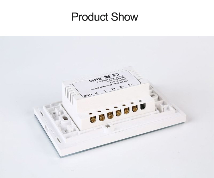 Hot selling 3 gang US. Australian and Mexico standard WIFI touch switch smart wifi zigbee wall touch switch