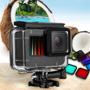 Estuche Impermeable con 8 Filtros, <span class=keywords><strong>Carcasa</strong></span> Protectora de Buceo de Vidrio Templado para PC, Estuche Impermeable de 60M para <span class=keywords><strong>GoPro</strong></span> Hero 10/11 - Product Image 5