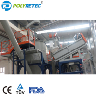 Línea de Reciclaje de Botellas PET de Nuevo Diseño Polyretec, 3000 KG/H, Máquina de Lavado y Reciclaje de Plástico para Botellas, Aprobada por la FDA