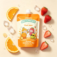 Sac de liquide en aluminium en plastique PET écologique personnalisé 250ml 200ml 100ml pochette de jus de fruits à bec pour enfants avec bouchon pour emballage
