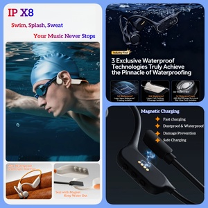 OTHC- X22 True Bone-Conduction Sports <strong>Earphones</strong> with 32GB Memory Waterproof IPX8 Playtime for Swimming and Sporting Gift - Product Image 3