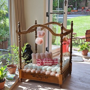 Luxe Massief Houten Huisdierenmeubilair Hondenkennel Kat Bed Huisdrager Voor Gebruik In De Woonkamer - Product Image 2