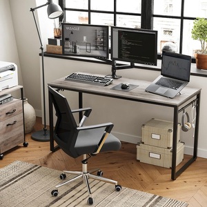 La migliore vendita di legno scrivania per l'home Office rettangolare tavolo da studio Computer <span class=keywords><strong>con</strong></span> 8 Hooksfor salotto T0926 - Product Image 3