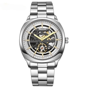<span class=keywords><strong>Reloj</strong></span> mecánico de negocios de gama alta de lujo para <span class=keywords><strong>hombre</strong></span>, diseño de Darth Vader hueco, banda de cuero resistente al agua luminosa, pantalla analógica, 25 nuevos - Product Image 1