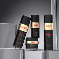 Ensemble de conditionnement cosmétique de luxe en verre, flacon pompe et pot carré neutre vide, 30g 50g 40ml 100ml 120ml