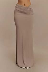 Clothing Manufacturer High Quality One Shoulder Knitted <strong>Jersey</strong> <strong>Maxi</strong> Long <strong>Skirt</strong> 2 Piece Women's Sets - Product Image 4