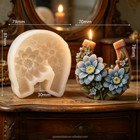 Nouvelles idées : moules à bougies en silicone en forme de fer à cheval pour fleurs