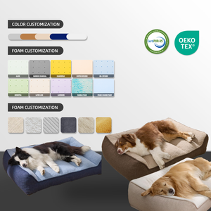 Tapis de lit orthopédique antidérapant pour chien chat Lits pour chien en mousse à mémoire de forme Lit pour chien personnalisé en mousse à mémoire de forme Couverture lavable et imperméable - Product Image 2