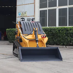 Construction Industrial Fields Skid Steer Loader Cheap Mini Skid Steer Loader For Sale with Bucket Attachment.