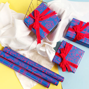 Factory Wholesale 80g Christmas Custom Luxury <b>Gift</b> <b>Wrap</b> <b>Paper</b> 43*300cm Wrapping <b>Paper</b> for Packaging - Product Image 3