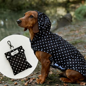 <span class=keywords><strong>Impermeable</strong></span> Reutilizable y Plegable de Poliéster de Lujo para Perros, Poncho Portátil con Capucha para Perros Pequeños y Medianos - Product Image 1