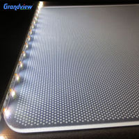 Panneau diffuseur en acrylique pour éclairage linéaire LED, panneau de guidage de lumière prismatique LGP