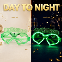Lunettes Lumineuses Joyeux Nouvel An Personnalisables en Forme de Cœur – Fabricant OEM/ODM pour Fêtes et Distributeurs d'Événements