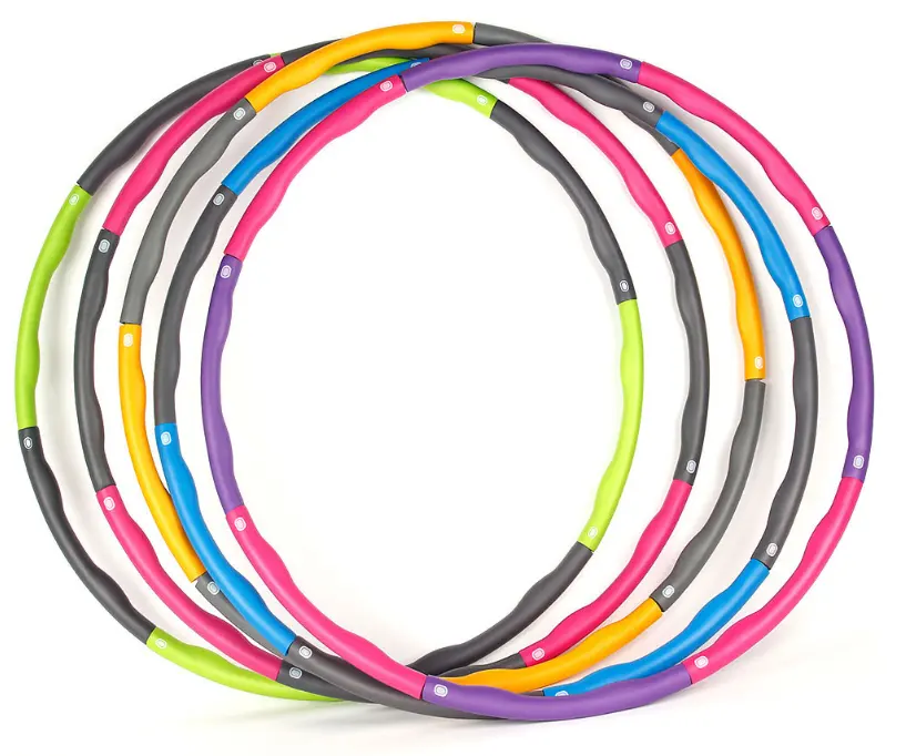 Vendita calda personalizza bambini bambini ponderati Hula HuLa Fitness Ring Hoops plastica