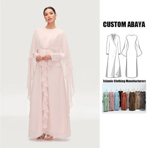 थोक 2024 नई फीमी लक्जरी वस्त्र इस्लेमिक कपड़े नए फैशन डुबाई अबाया महिला मुस्लिम पोशाक कस्टम लिनन बंद - Product Image 1