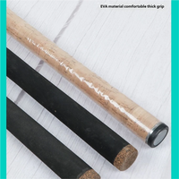 Joran Pancing Karbon 2,4 Meter dengan Gagang EVA Set Umpan Lempar Jauh untuk Memancing Air Tawar dengan Kait Kupu-kupu