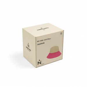 Cappello a Secchiello Bicolore Patchwork 180pz/Scatola Protezione Solare Estiva Donna Moda Cappello di Paglia a Tesa Larga - Product Image 2