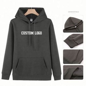 Sudadera con Capucha para Hombre, Diseño Sólido, Logotipo Bordado Personalizado, Sudadera Gruesa de Forro Polar para Invierno - Product Image 5