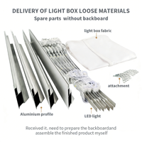 Boîte à lumière en tissu rétroéclairée avec bord en silicone, graphisme personnalisé, profil en aluminium sur mesure pour affiche publicitaire