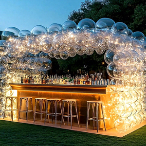 Barra de globos transparente inflable para decoración de bodas, material luminoso de PVC, inflables publicitarios - Product Image 1