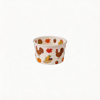 Bol en papier pour crème glacée avec logo couleur personnalisé, gobelet jetable à paroi simple enduit pour yaourt glacé