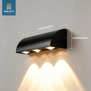 Applique murale LED 6W IP65 pour extérieur, lampe murale LED pour jardin, corps en aluminium, luminaire décoratif - Product Image 2