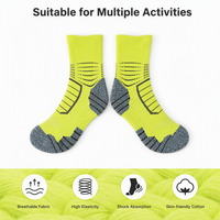 Chaussettes de basket-ball en coton tricoté avec logo personnalisé, couleurs personnalisées, respirantes, absorbant la transpiration, chaussettes de sport athlétiques pour l'exercice estival