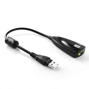 Carte son externe USB 2.0, 7 canaux, pour haut-parleurs d'ordinateur de bureau, casque, microphone - Product Image 1