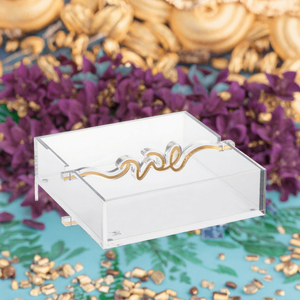 Juif Moderne De Luxe Lucite Acrylique Porte-Serviettes Waterdale Collection Pâque Rosh Hashana Shabbos Shabbat Judaica Pourim - Product Image 3