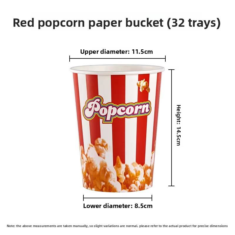ถังป๊อปคอร์นสีแดง 32 ออนซ์ - 500 ชิ้น
