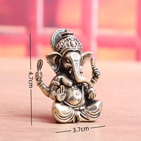 1 pièce Dieu Éléphant à Nez Balançant en Laiton, Décoration Rétro Ancien Objet, Figurine de Bureau, Artisanat, Ornement de Prière