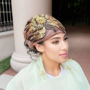 Foulard en coton ajustable pour femme, bonnet de nuit en satin uni, foulard ethnique et bonnet de nuit musulman - Directement de l'usine - Product Image 6