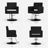 Fauteuil de Barbier Professionnel avec Repose-Pieds et Base Large de 50 cm pour Salons de Coiffure et de Beauté – Équipement de Coiffage en Gros