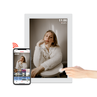 Artıları 10.1 "dijital resim çerçeveleri WiFi akıllı elektronik resim çerçevesi HD dijital fotoğraf çerçevesi fotoğrafları Video üzerinden Frameo otomatik döndürme