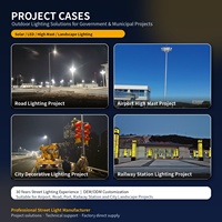 Farola LED Solar AC/DC, Certificación IP66, CCC, RoHS, CE, 30W, Uso en Carreteras, Batería DC LiFePo4, Ra80, Regulable, Garantía de 5 Años