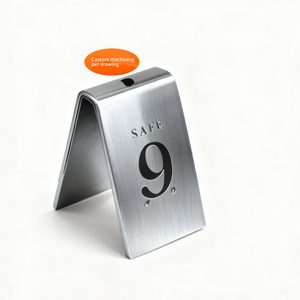 Servicios de Mecanizado de Perforación y Corte Láser CNC Personalizados, Placa de Número de Mesa de Acero Inoxidable/Latón/Aluminio/Titanio, Diseño Personalizado - Product Image 1