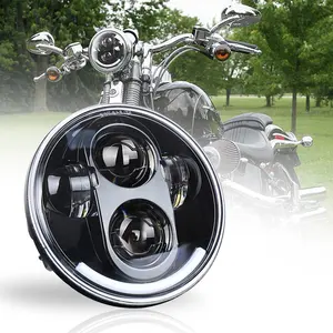 OVOVS 40 Вт круглый дальний ближний свет мотоциклетный налобный фонарь с сигналом поворота ДХО 5,75 'светодиодный налобный фонарь для Harley