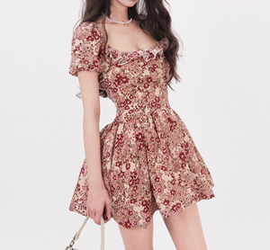 <span class=keywords><strong>Robe</strong></span> élégante décontractée pour <span class=keywords><strong>femme</strong></span>, modèle ODM Curve, motif rose, en mousseline <span class=keywords><strong>de</strong></span> soie, double enroulement devant, <span class=keywords><strong>taille</strong></span> naturelle, service OEM, grande <span class=keywords><strong>taille</strong></span> - Product Image 3