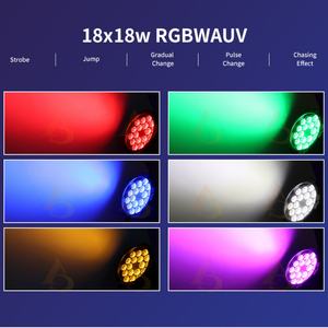 Luz LED Par RGBW para Exteriores, 18x12w, Resistente al Agua, DMX 512, Activación por Sonido, Luces de Escenario - Product Image 6