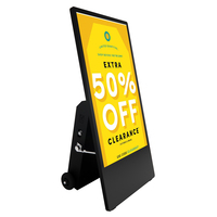 Affichage de signalisation numérique LCD rechargeable alimenté par batterie portable 32 43 55 pouces pour annonces extérieures pour magasin